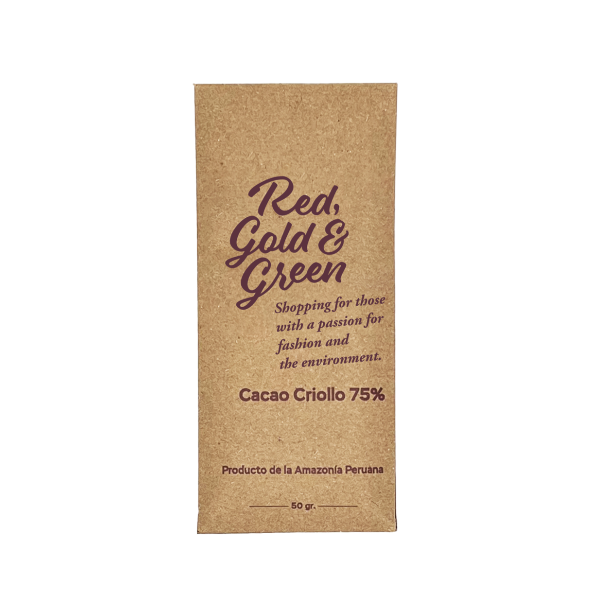 Red, Gold & Green Chocolate Cacao Criollo 75% / プレーン