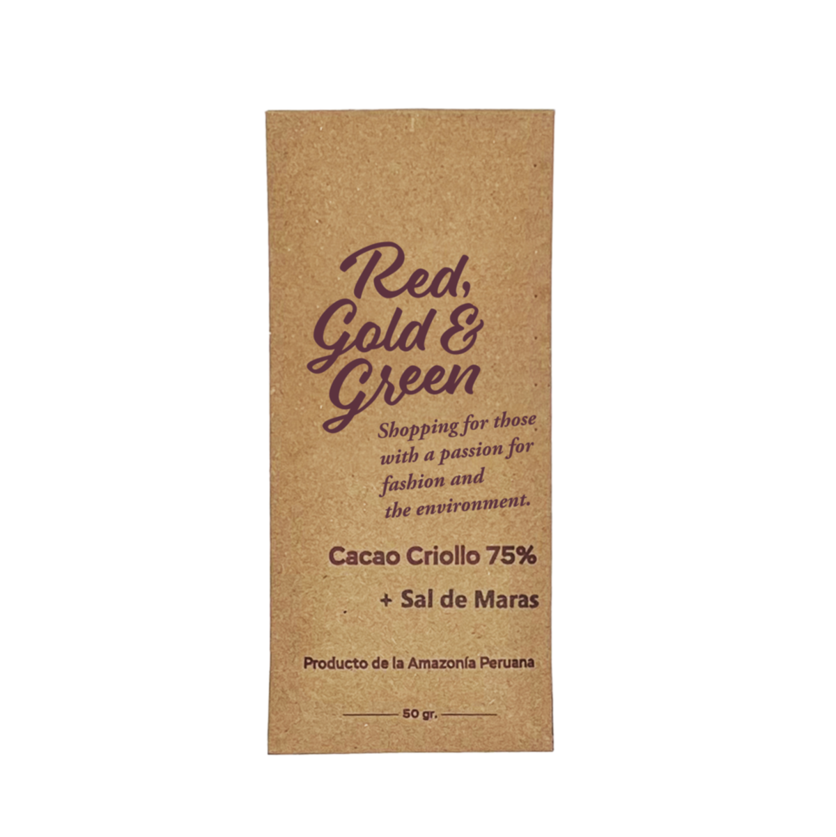 Red, Gold & Green Chocolate Cacao Criollo 75% + Sal de Maras / サルデマラス(マラス塩田産塩)
