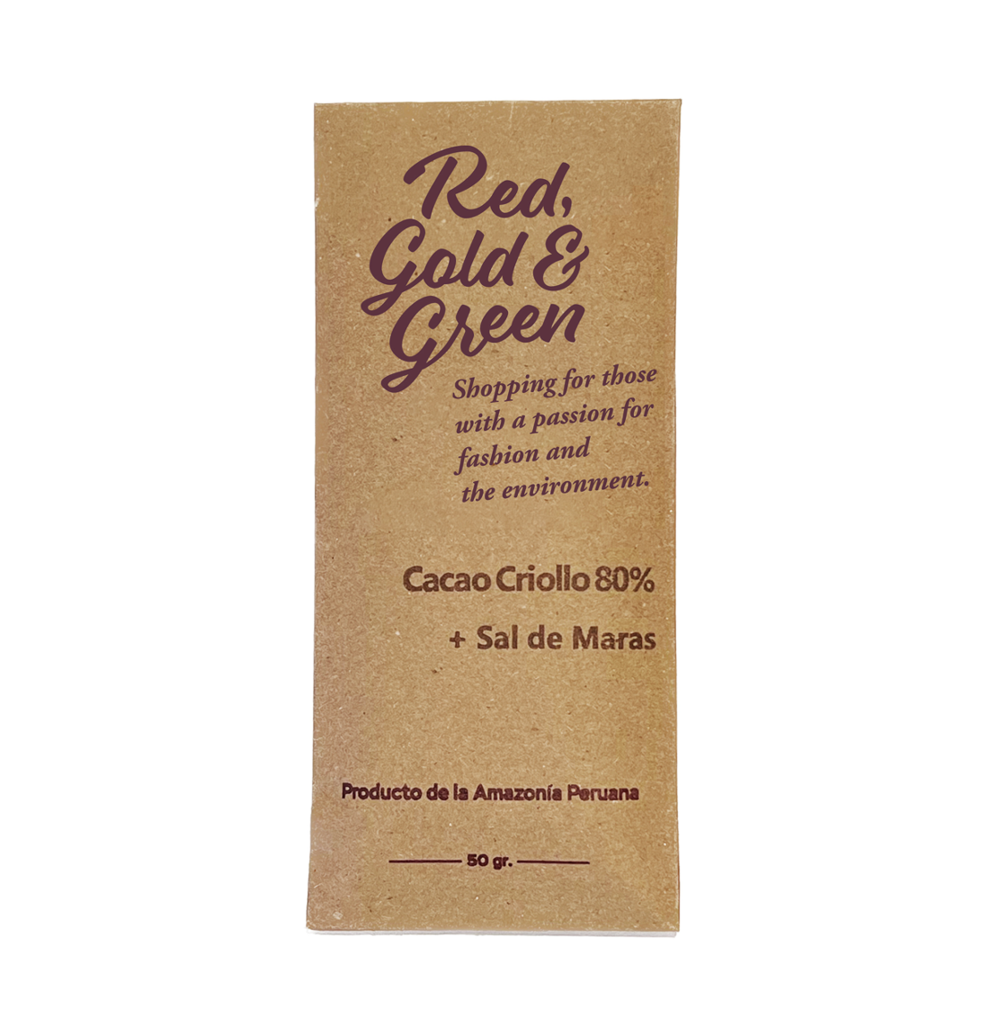 Red, Gold & Green Chocolate Cacao Criollo 80% + Sal de Maras / サルデマラス(マラス塩田産塩)