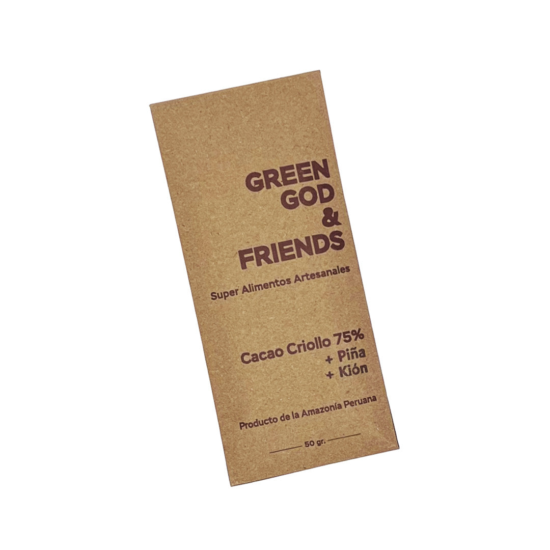 GREEN GOD & FRIEND Chocolate Bar(75%)