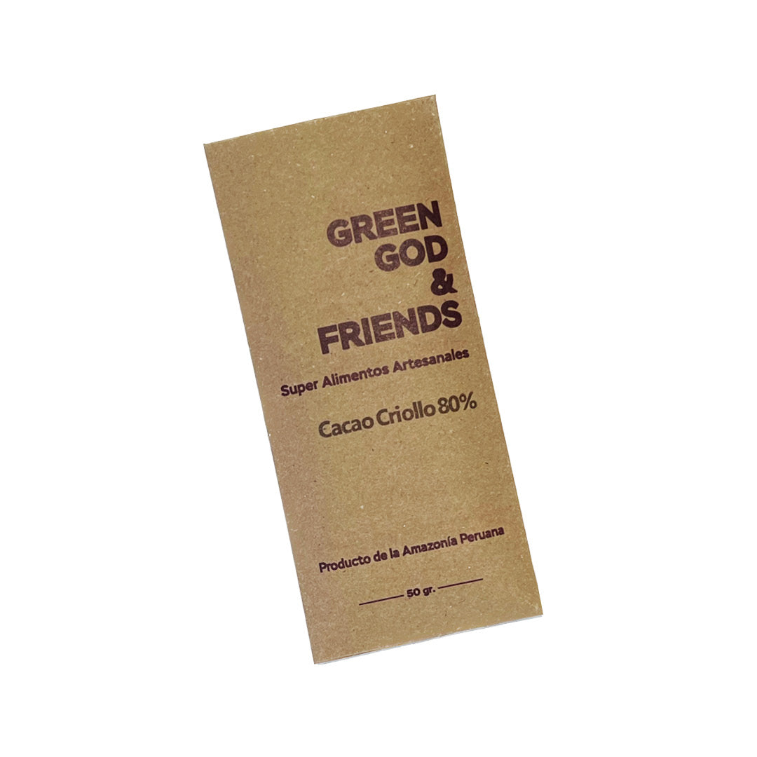 GREEN GOD & FRIEND Chocolate Bar(80%)
