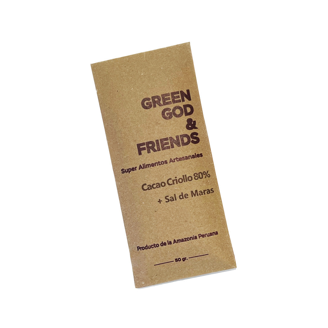 GREEN GOD & FRIEND Chocolate Bar(80%)