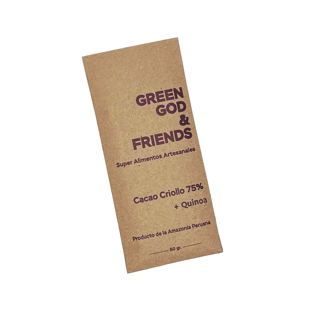 GREEN GOD & FRIEND Chocolate Bar(75%)