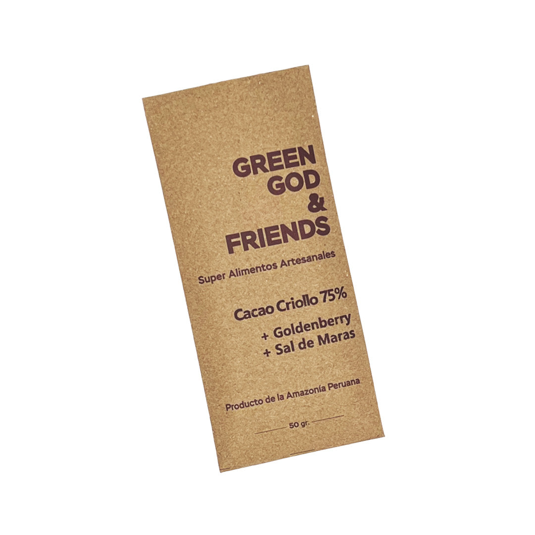 GREEN GOD & FRIEND Chocolate Bar(75%)