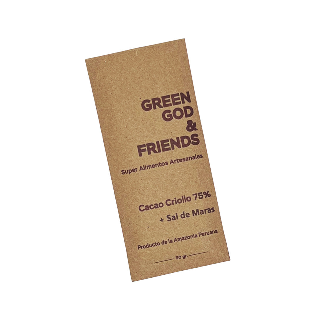 GREEN GOD & FRIEND Chocolate Bar(75%)