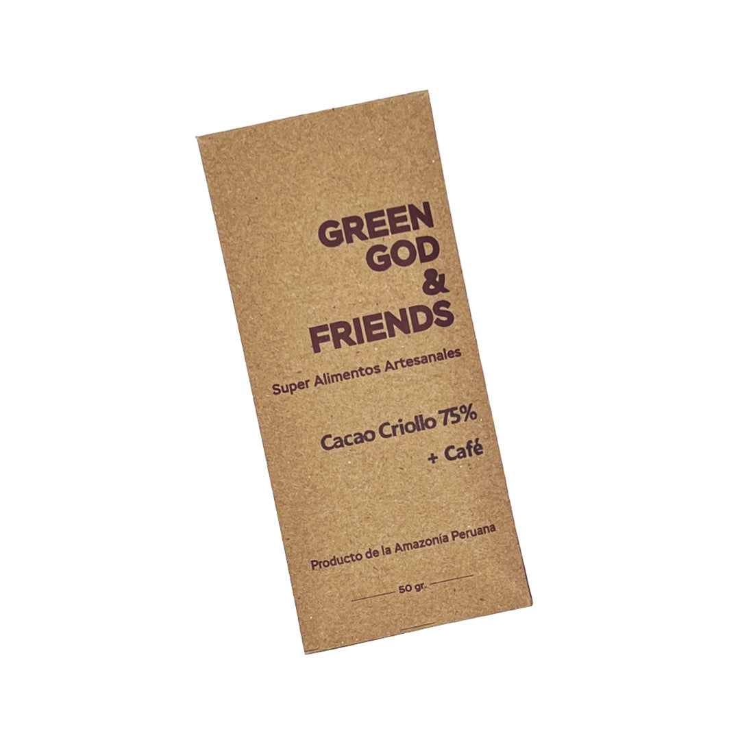 GREEN GOD & FRIEND Chocolate Bar(75%)