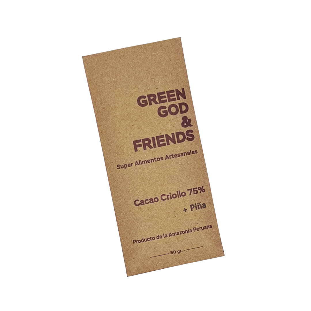 GREEN GOD & FRIEND Chocolate Bar(75%)