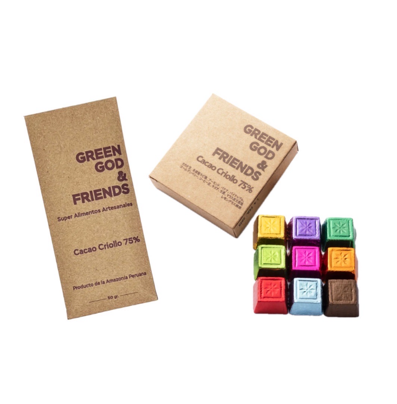 GREEN GOD & FRIENDS Assorted Chocolates & Chocolate bar Special set
